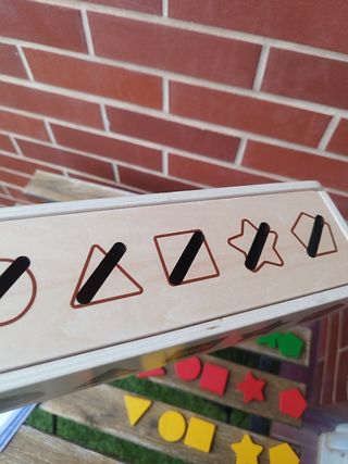 Juego Montessori madera formas colores