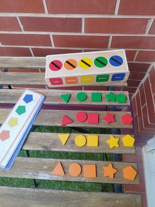 Juego Montessori madera formas colores