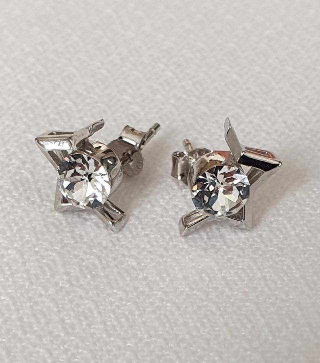 Pendientes ESTRELLAS ORO BLANCO