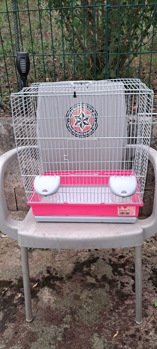 Jaula p/ mascotas - Gris y Rosa