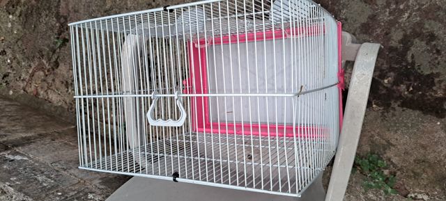 Jaula p/ mascotas - Gris y Rosa