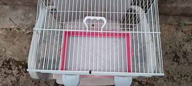 Jaula p/ mascotas - Gris y Rosa
