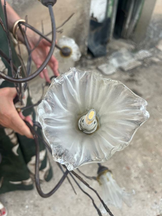 Lámpara 5 brazos estilo vintage