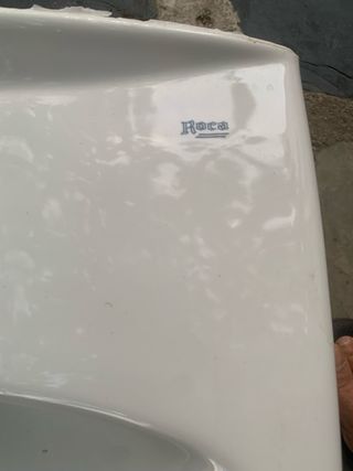 Lavabo Roca blanco con pedestal