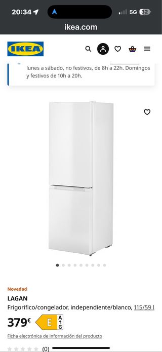 Nevera Lagan 115/59L - Blanca
