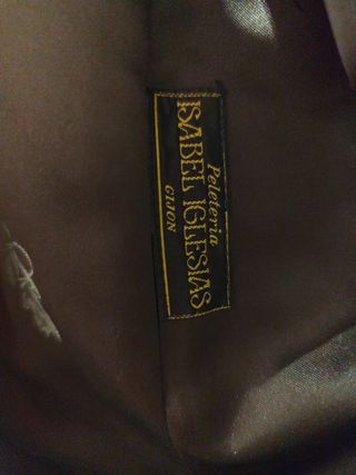 Chaqueta piel marrón mujer