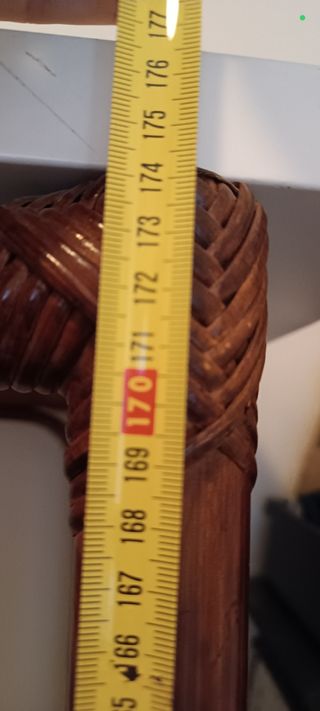 Estantería bambú-cristal marrón