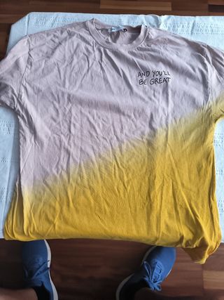 Camiseta degradada niño-beige/amarillo 13-14/164