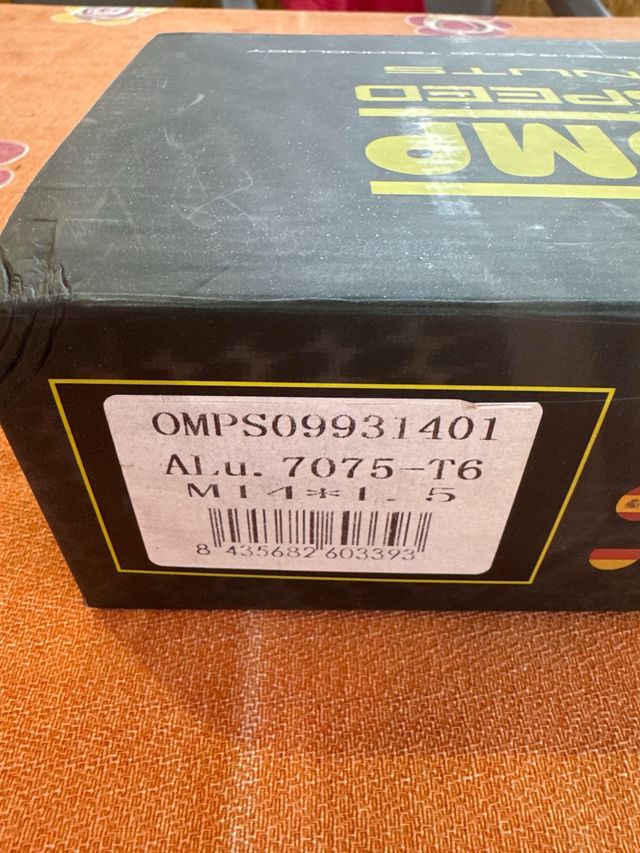 OMP Speed Juego de 20 Tuercas de Aluminio M14X1.5