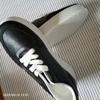 Sneakers donna nere con brillantini - n.40