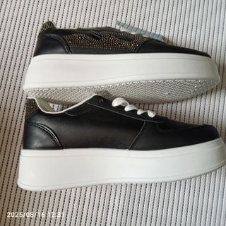 Sneakers donna nere con brillantini - n.40