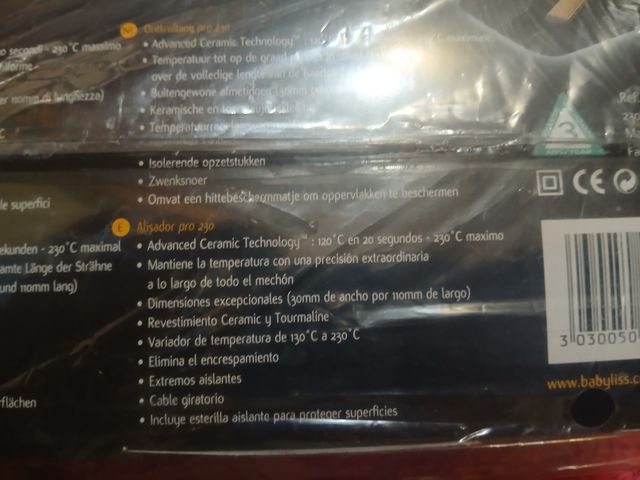 Babyliss Pro 230 Plancha Pelo nueva a estrenar