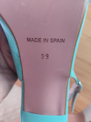 Zapatos tacón Daniela Vega turquesa