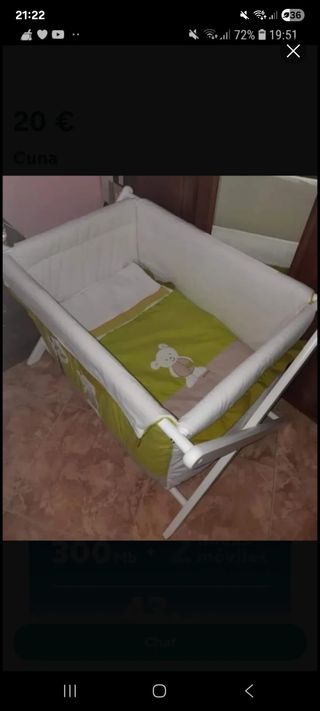 Cuna bebé plegable