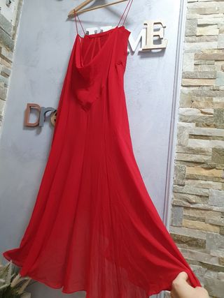 Vestido rojo Zara - midi