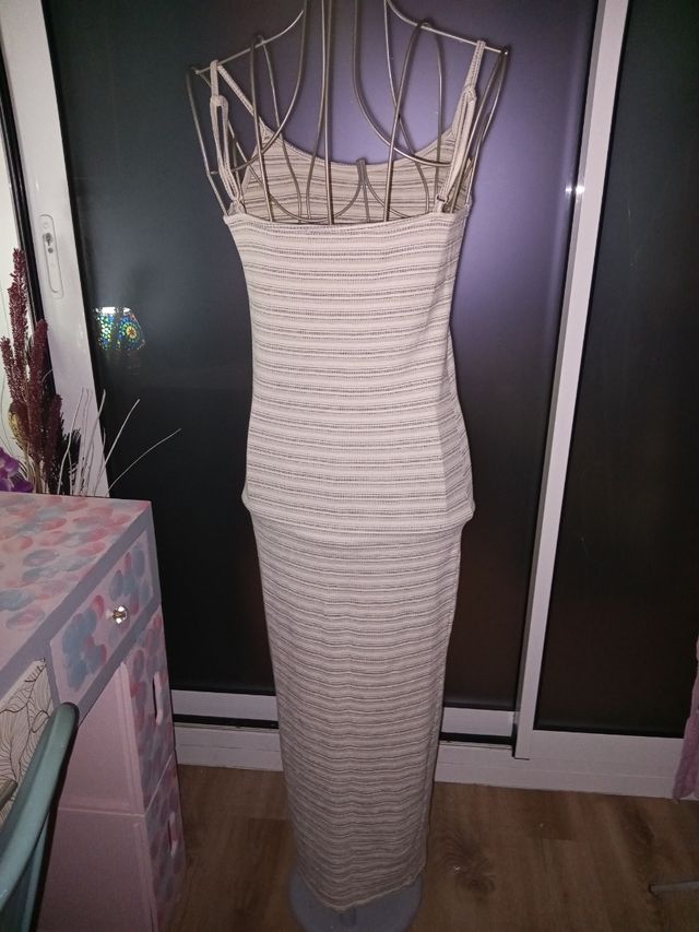 Vestido rayado beige - veraniego