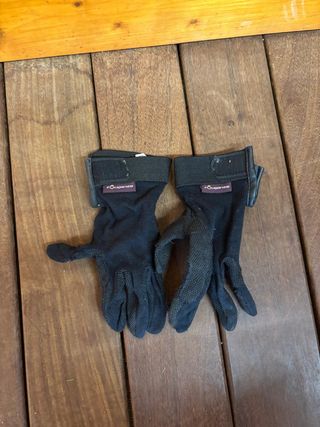 Guantes equitación Fouganza negros