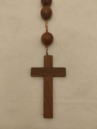 Rosario madera antiguo. Diámetro 120 cm