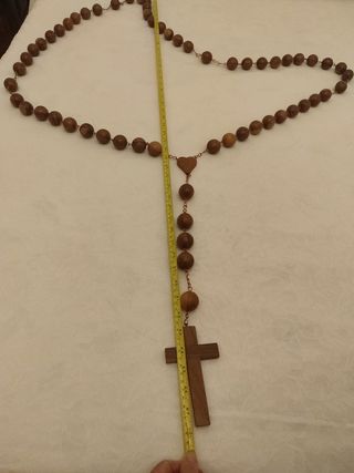 Rosario madera antiguo. Diámetro 120 cm