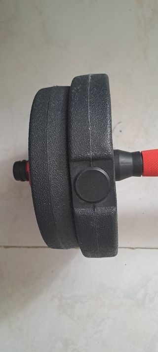 Discos peso 1.5kg - más barra. 15kg total.