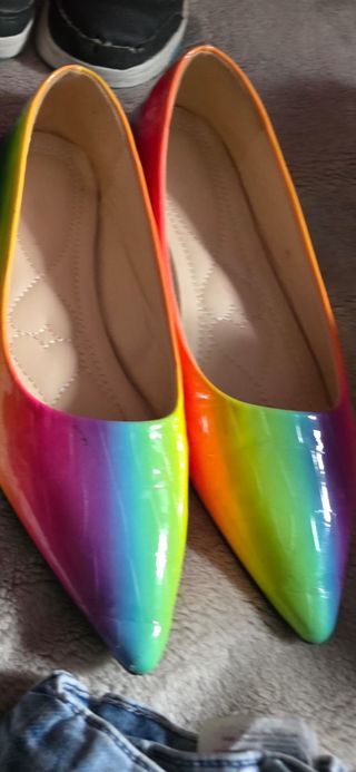 Zapatos multicolor planos