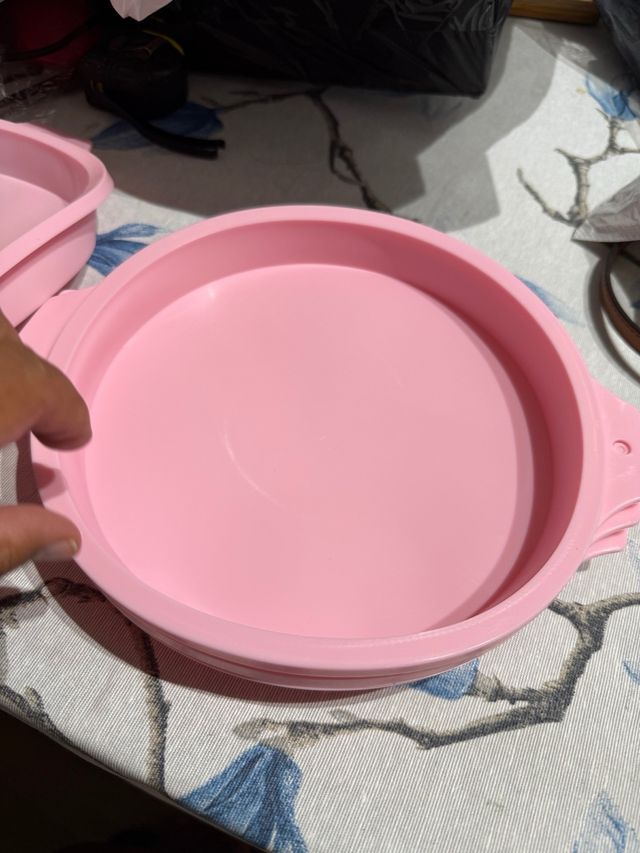 Molde silicona reposteria rosa 4  unidades
