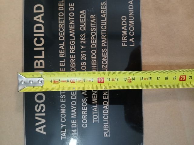 Aviso Publicidad - Prohibido reparto