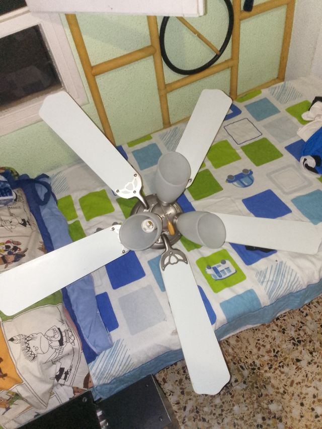 Ventilador techo 5 aspas blanco