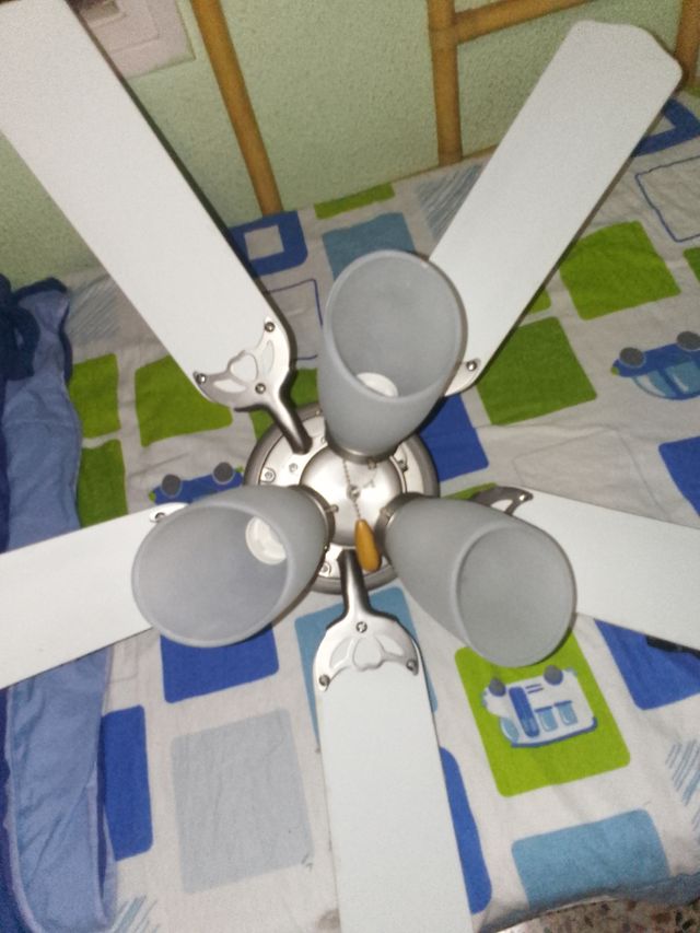 Ventilador techo 5 aspas blanco