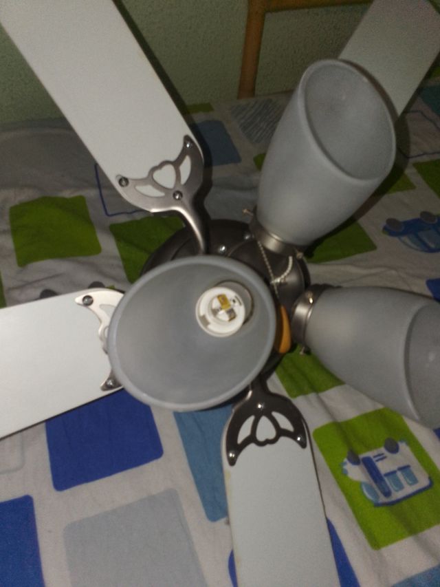 Ventilador techo 5 aspas blanco