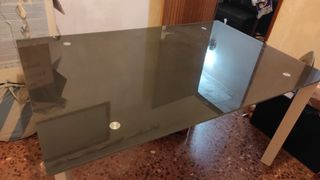 Mesa extensible blanco y negro