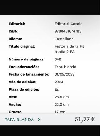 Historia de la Filosofía 2 BACH