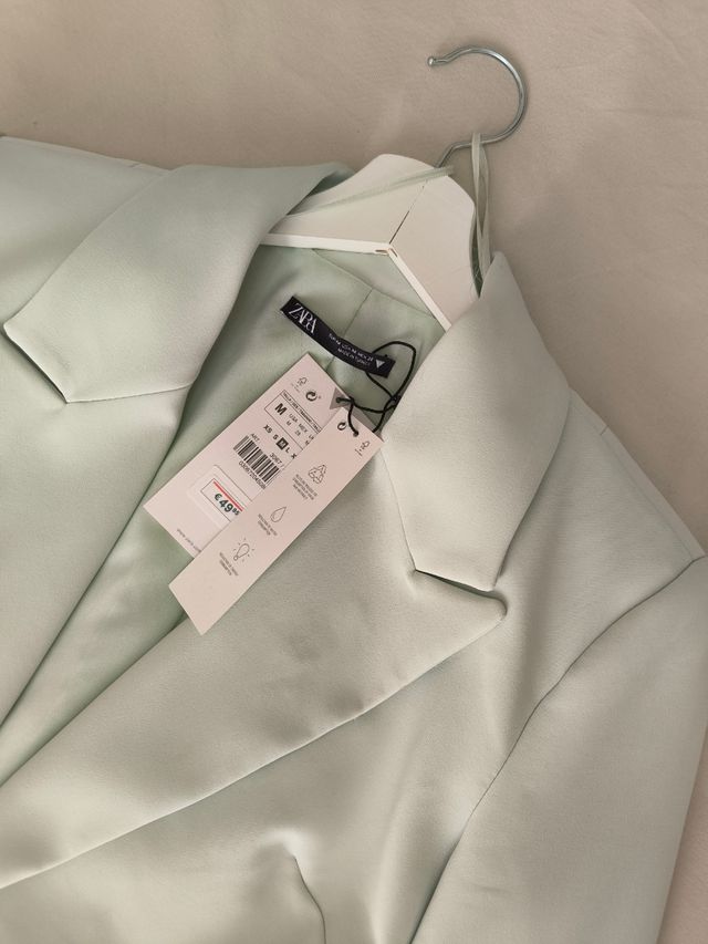 Vestido blazer Zara verde - M