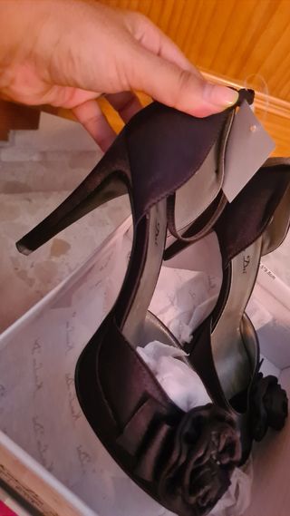 Zapatos tacón negros 39.5 eventos