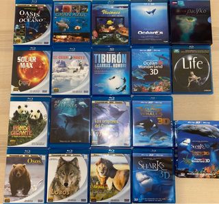 LOTE DE PELICULAS / DOCUMENTALES BLUE RAY & 3D