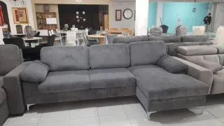 Sofá chaise longue CYRILL gris
