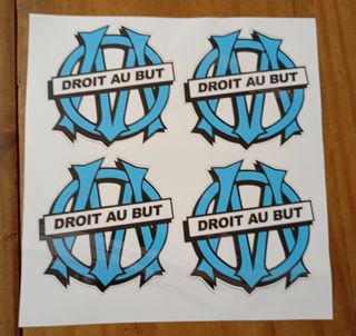 4 Adesivos OM (Olympique de Marseille)