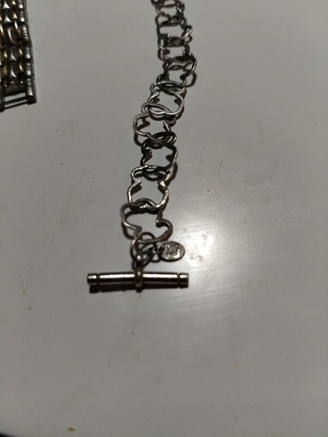 Reloj y 2 pulseras - plata y dorado