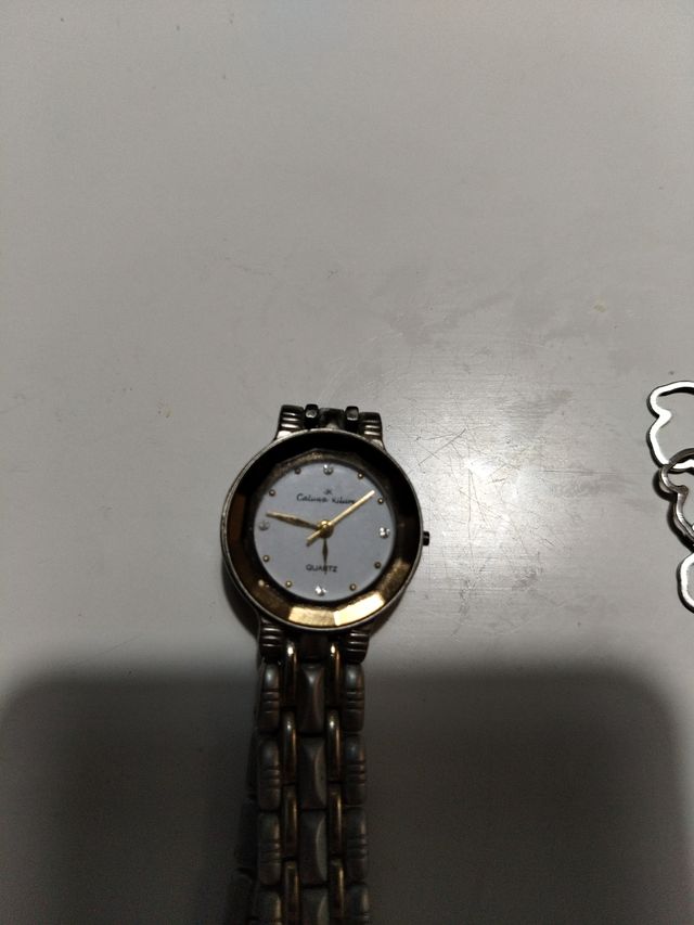 Reloj y 2 pulseras - plata y dorado