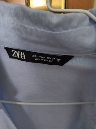 Vestido Zara azul manga larga