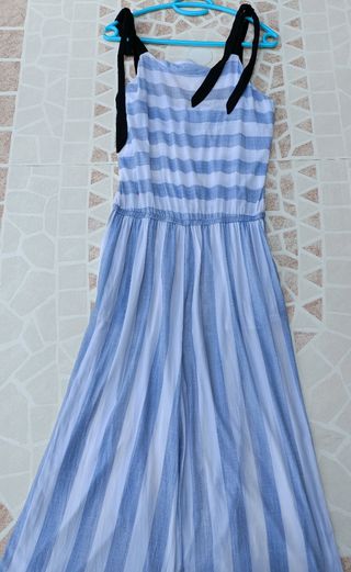 Mono rayas azul y blanco