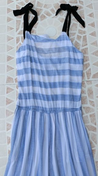 Mono rayas azul y blanco