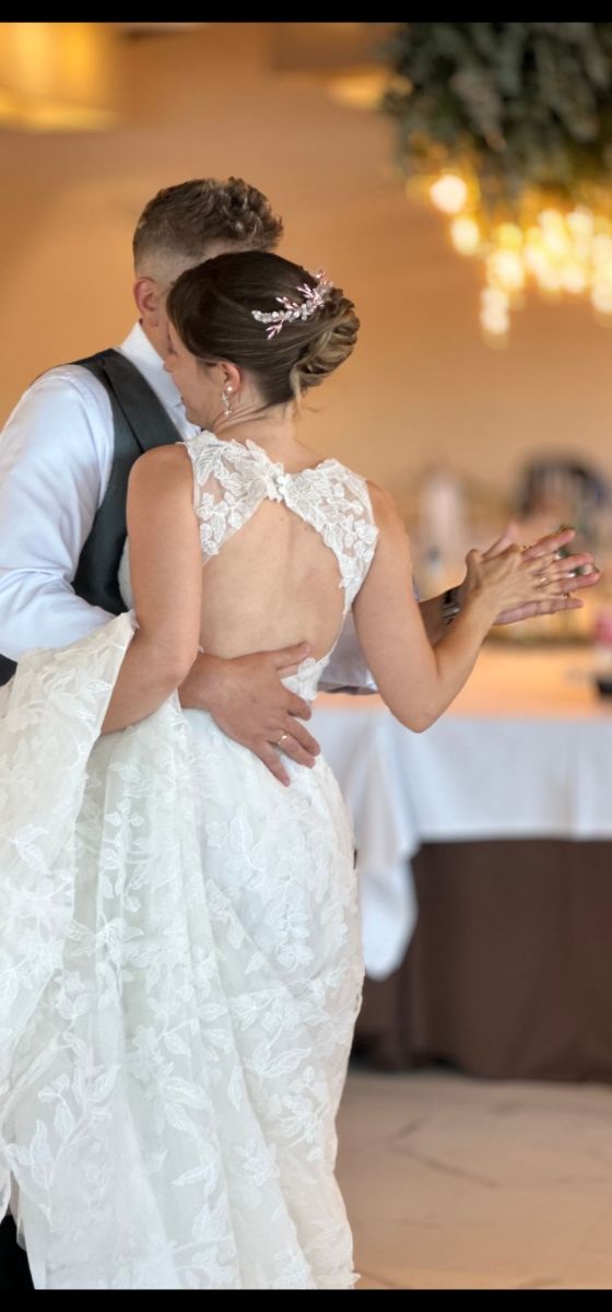 Tocado Pelo Boda Dorado Rosa
