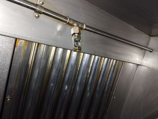 Campana extractora de acero inoxidable en buen est