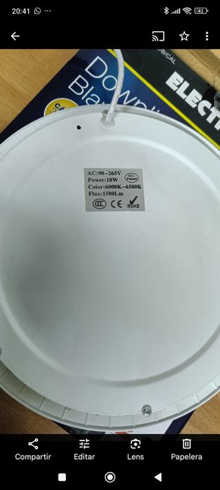 Los 2 Focos LED Downlight 18W solo 10€