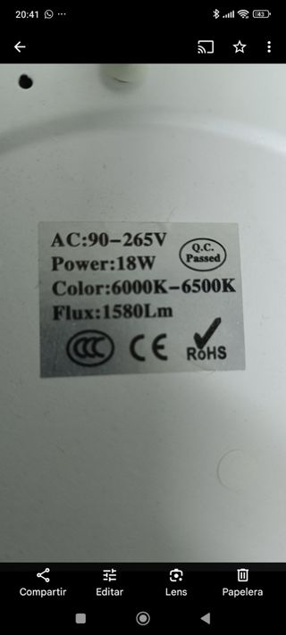 Los 2 Focos LED Downlight 18W solo 10€