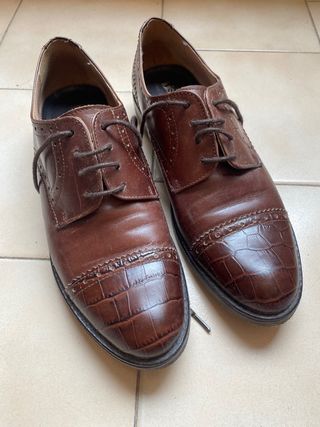 Zapatos Oxford Marrón Piel