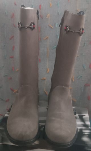 Botas altas gris niña 