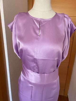 Traje falda Mass matilde cano lila XXL