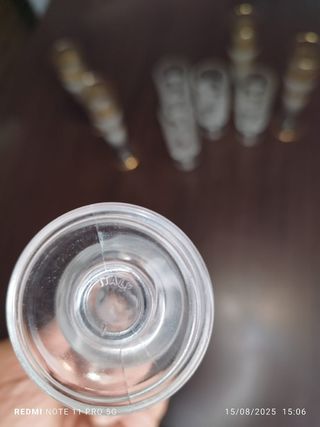 Copas Vintage Cristal Dorado - 9uds